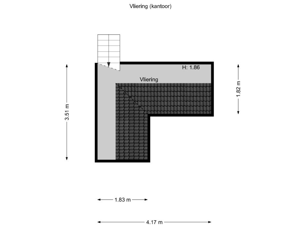 Bekijk plattegrond van Vliering (kantoor) van Wehmestraat 1