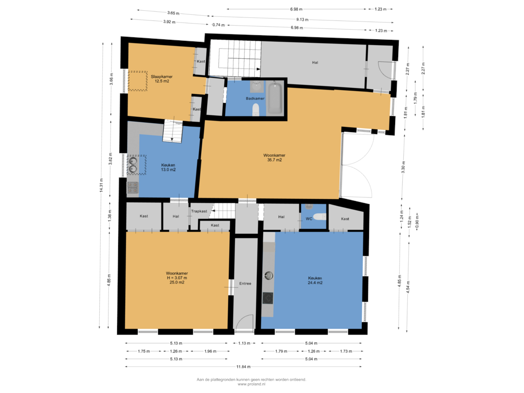 Bekijk plattegrond van Begane Grond van Brink 3-A