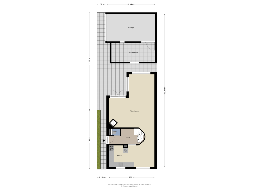 Bekijk plattegrond van Begane grond Tuin van Fazantenstraat 42