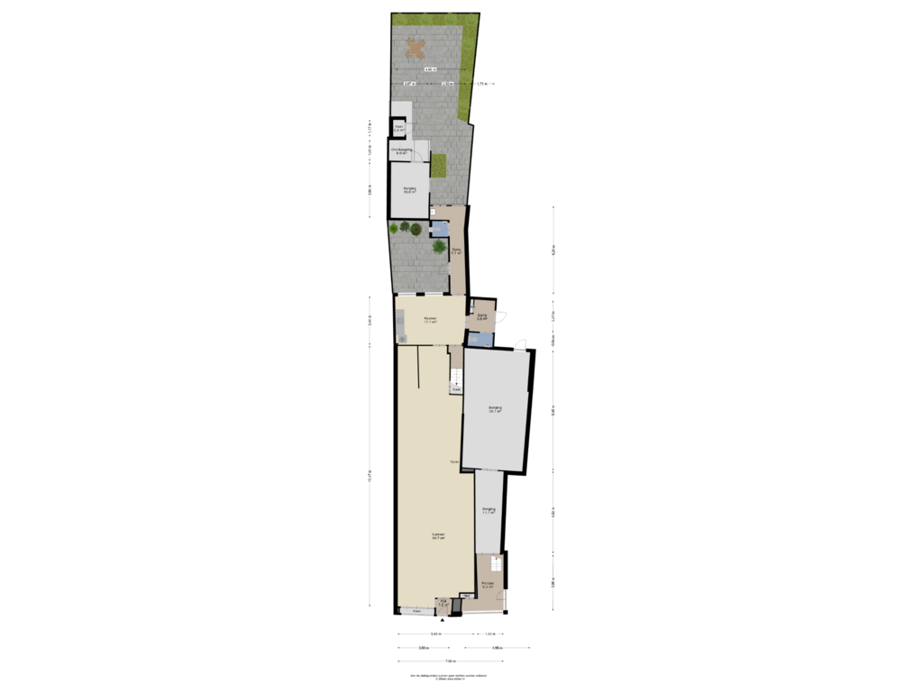 View floorplan of Begane grond Tuin of Voorstraat 196