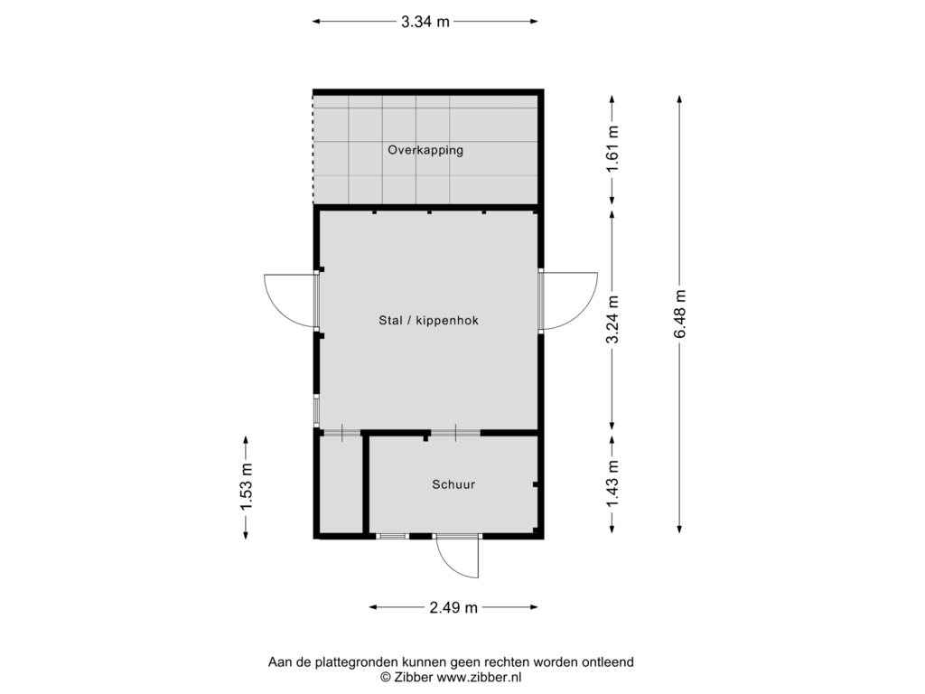 Bekijk plattegrond van Schuur van Akkerweg 2