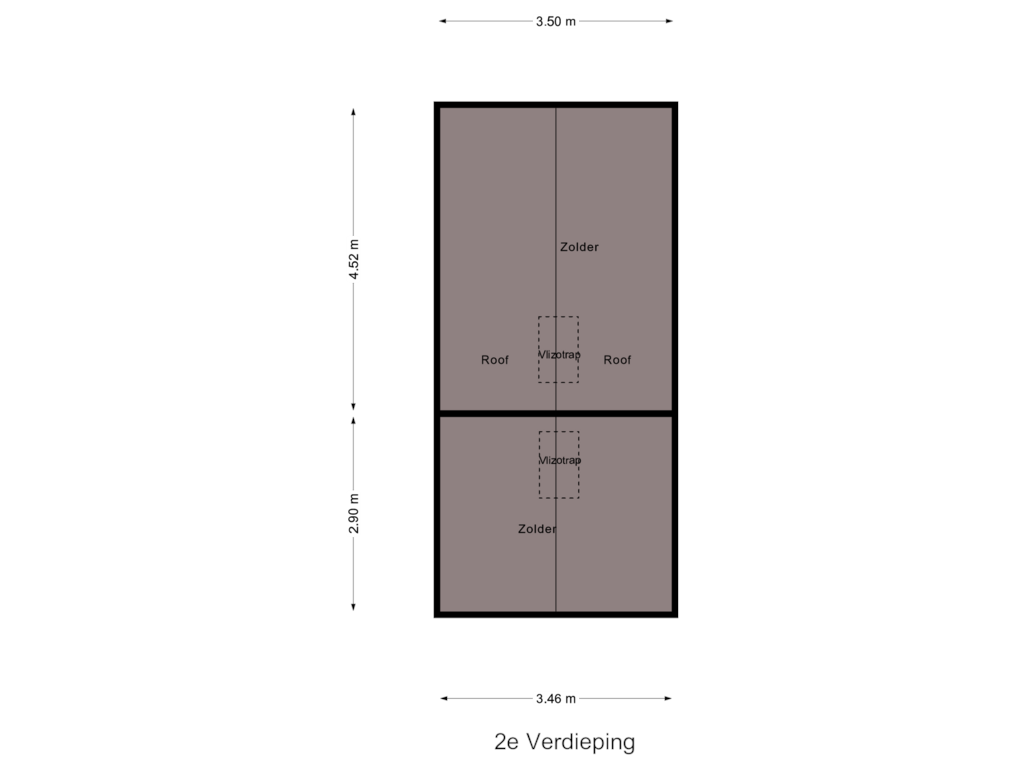 Bekijk plattegrond van 2e Verdieping van Capucijnenstraat 66