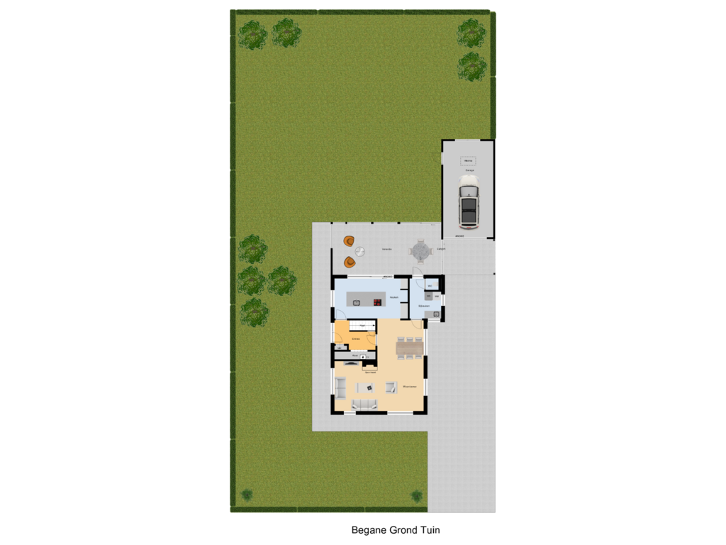 Bekijk plattegrond van Begane Grond Tuin van Capucijnenstraat 66