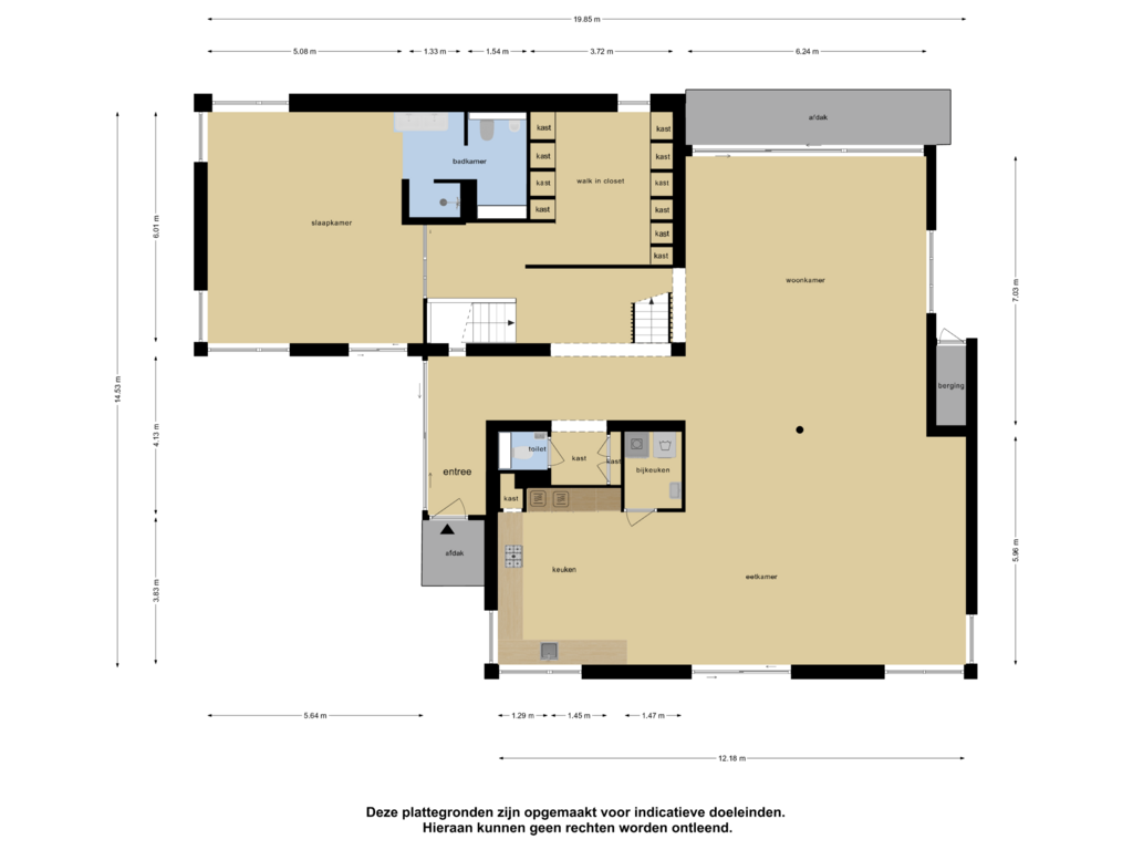 Bekijk plattegrond van Begane Grond van Bergse Linker Rottekade 200