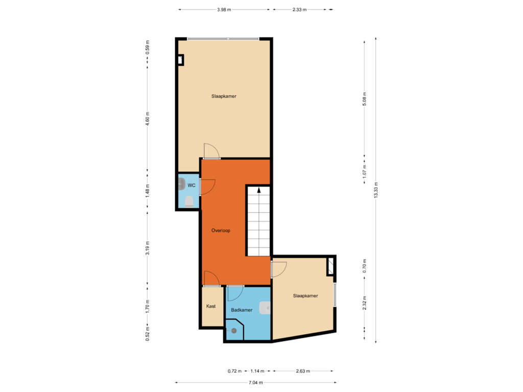 Bekijk plattegrond van Eerste verdieping van Grotekerksbuurt 42