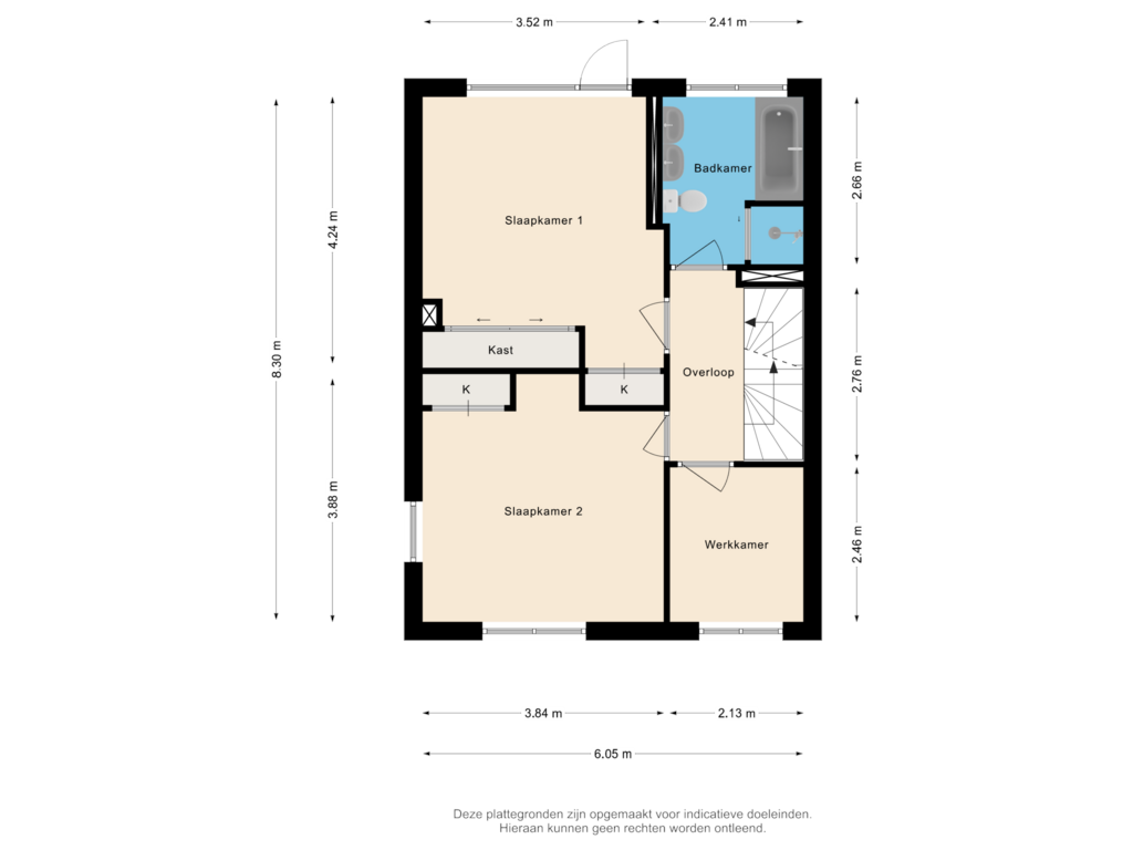 Bekijk plattegrond van 1e Verdieping van Strengweg 11