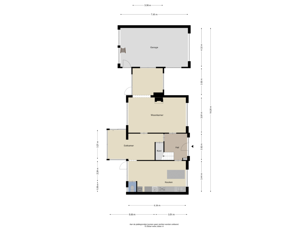 View floorplan of Begane grond of Kalkboei 1