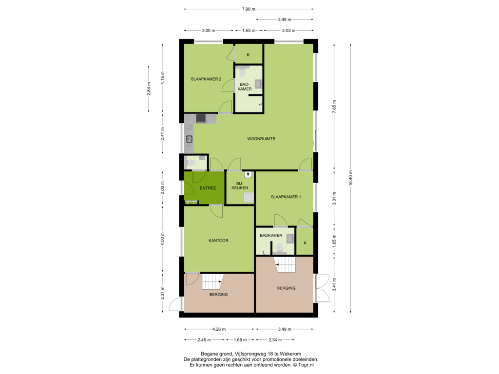 Bekijk plattegrond van Begane grond van Vijfsprongweg 18