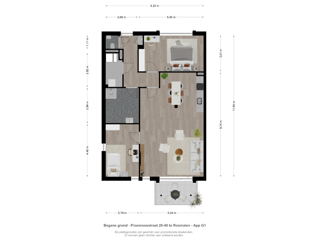 Bekijk plattegrond van Begane grond van Pioenroosstraat 32