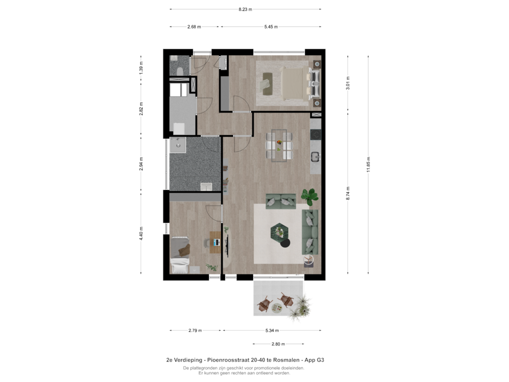 Bekijk plattegrond van 2e Verdieping van Pioenroosstraat 76