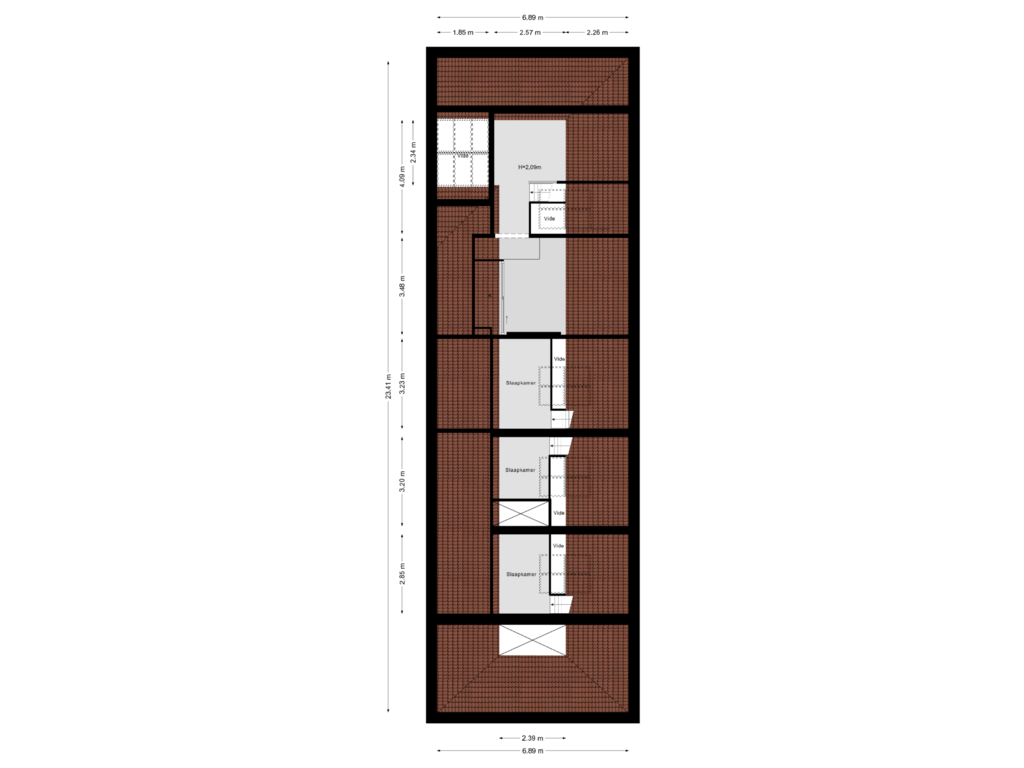 View floorplan of 2e verdieping of Ringvaartweg 148