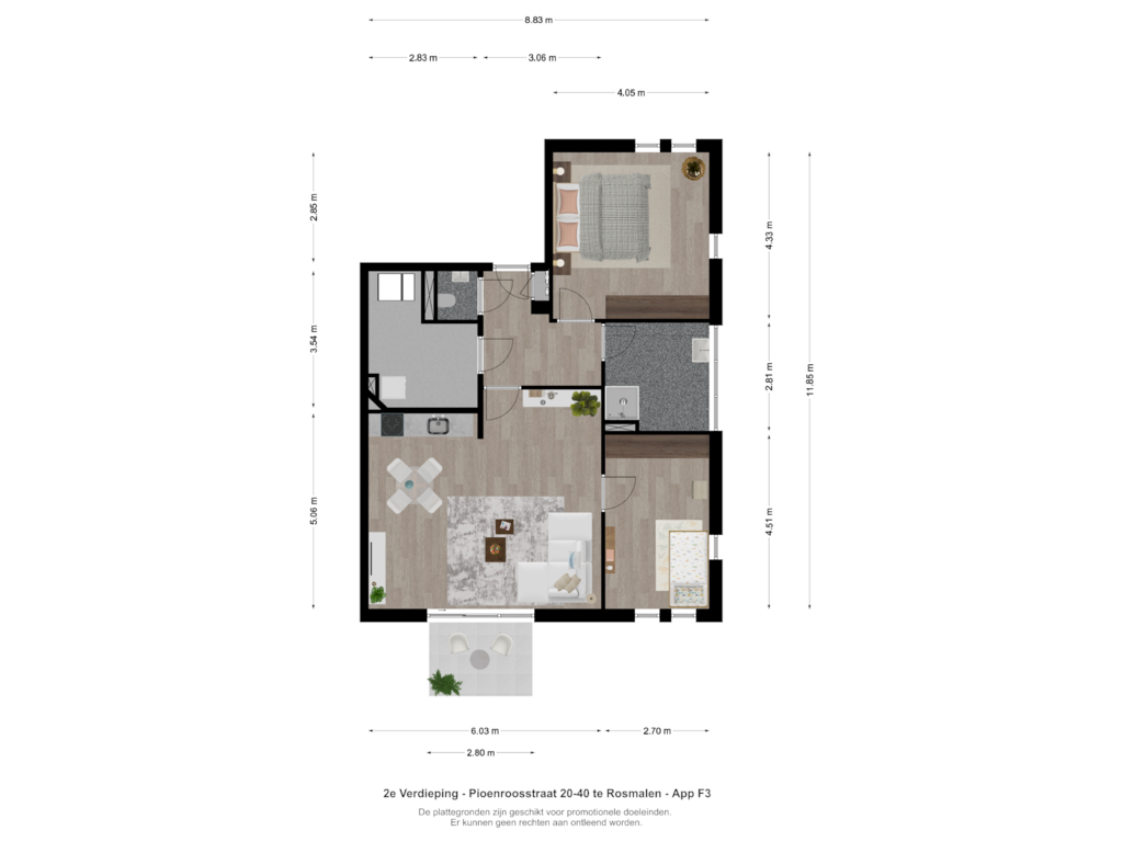 Bekijk plattegrond van 2e Verdieping van Pioenroosstraat 74