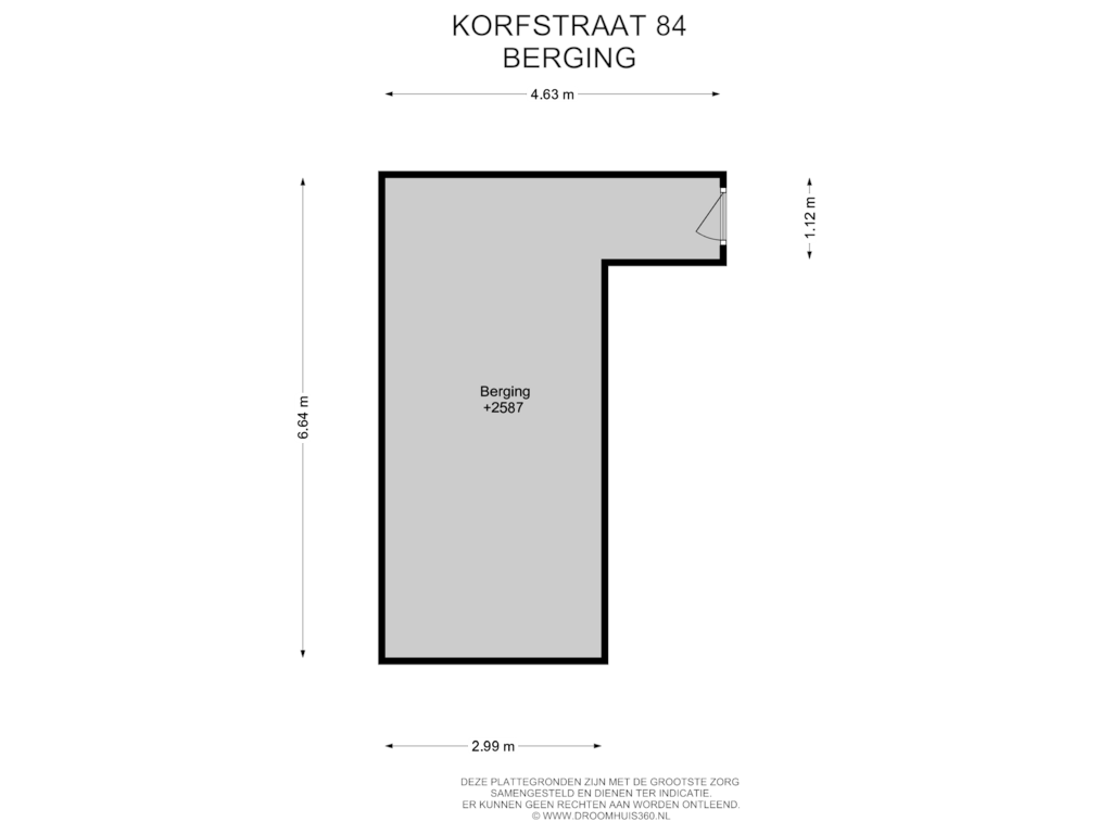 Bekijk plattegrond van Berging van Korfstraat 84