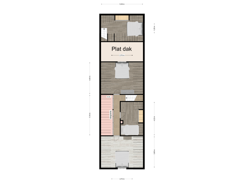 Bekijk plattegrond van Bovenverdieping van Hogereind 37-A