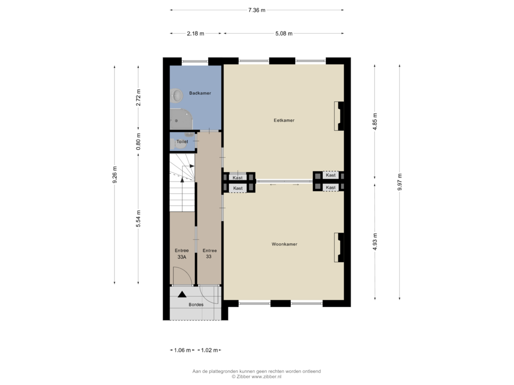 Bekijk plattegrond van Begane Grond van Plantsoen 33