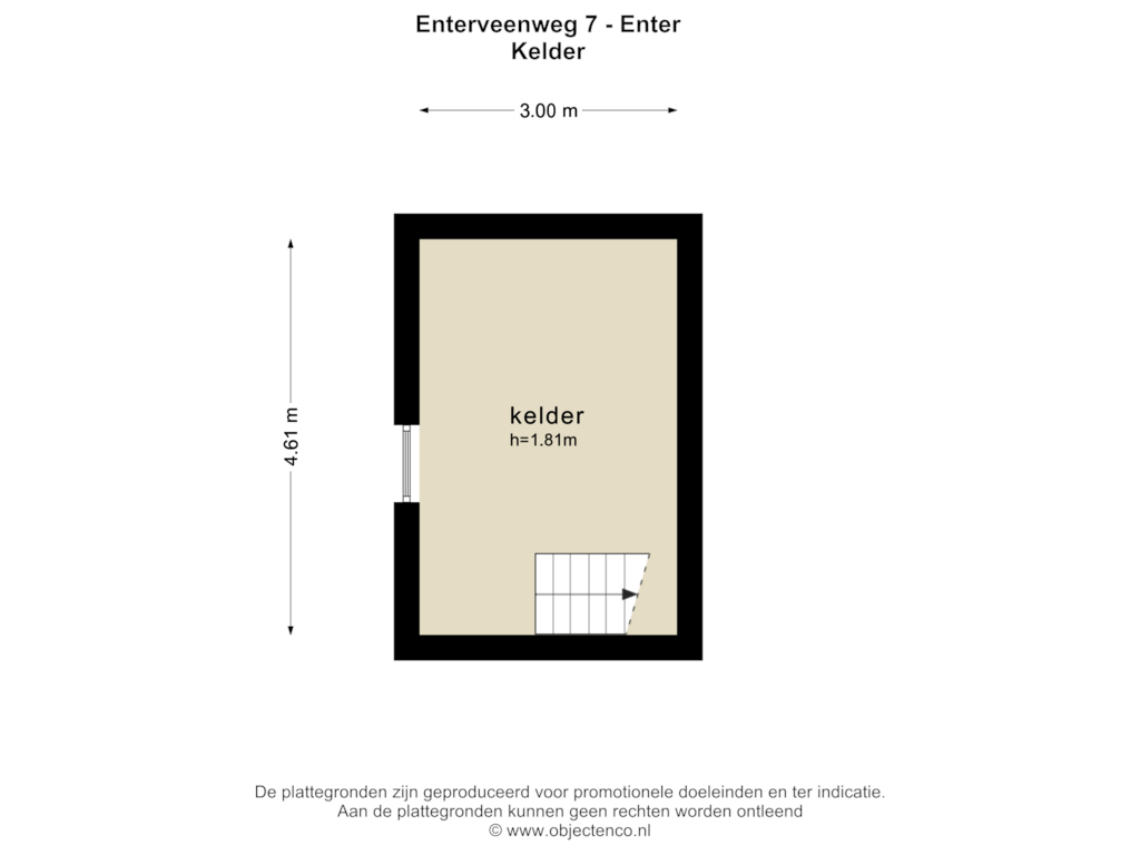 Bekijk plattegrond van KELDER van Enterveenweg 7