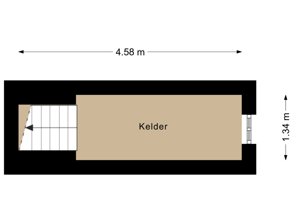 View floorplan of Kelder of Herenbrinksweg 7