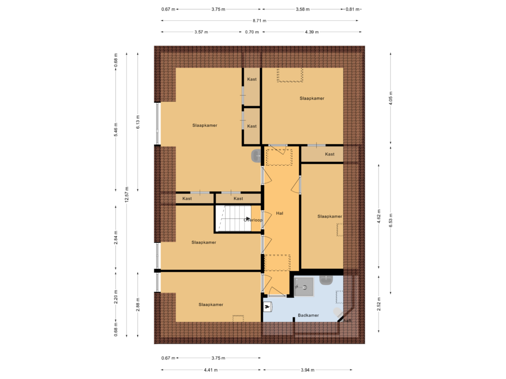 View floorplan of Eerste verdieping of Herenbrinksweg 7