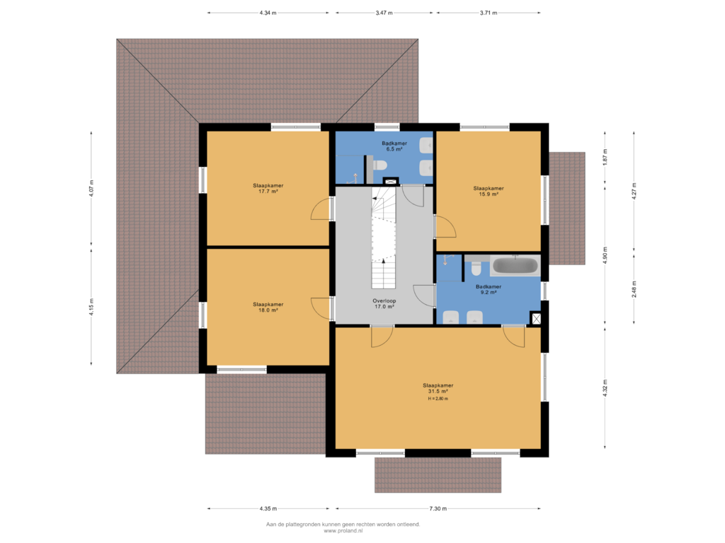 Bekijk plattegrond van 1e Verdieping van Koninginnenpage 21