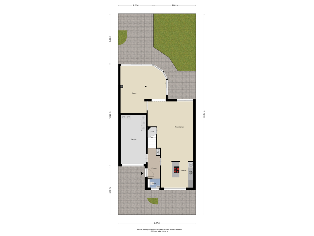 Bekijk plattegrond van Begane grond tuin van Molenvlietstraat 9