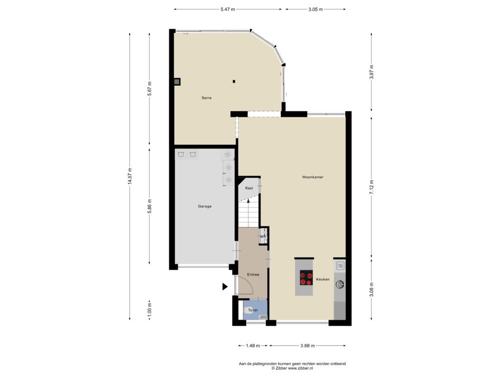 Bekijk plattegrond van Begane grond van Molenvlietstraat 9