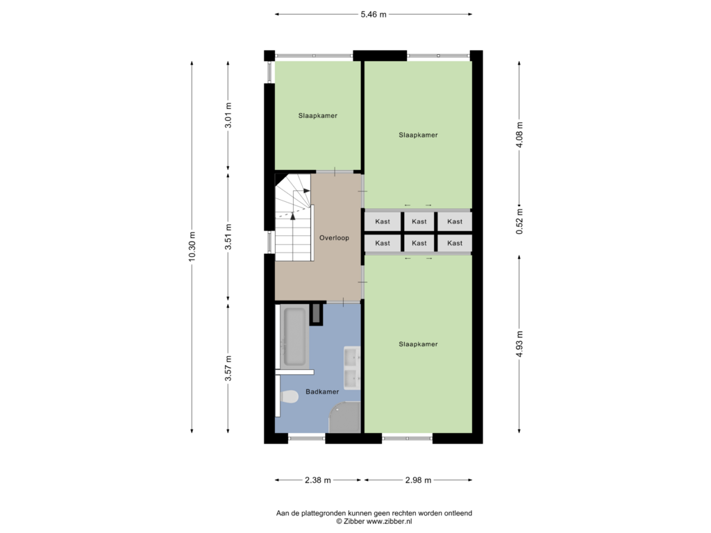 Bekijk plattegrond van Eerste verdieping van Molenvlietstraat 9