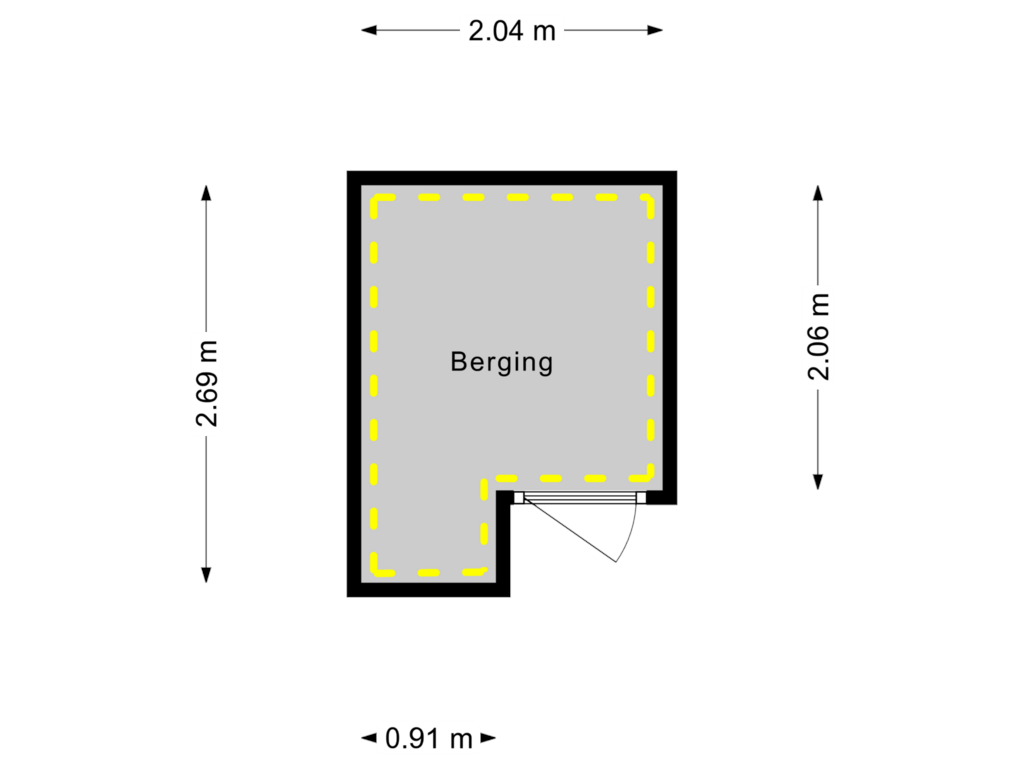 Bekijk plattegrond van Berging van Piet Smitkade 172