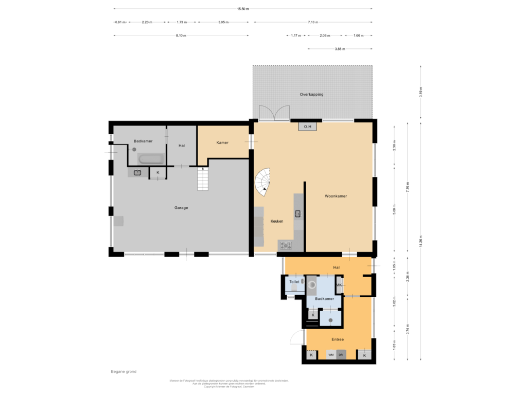 Bekijk plattegrond van Begane grond van Nieuwveens Jaagpad 48