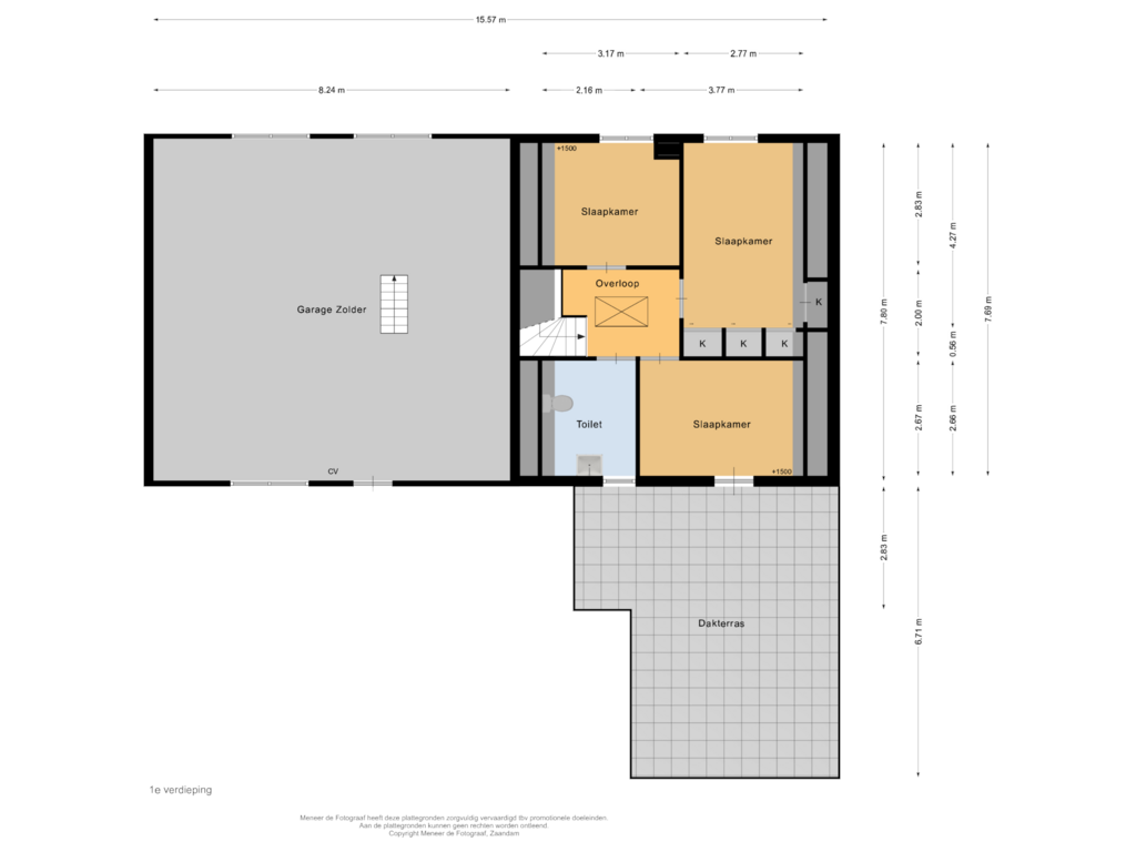 Bekijk plattegrond van 1e verdieping van Nieuwveens Jaagpad 48