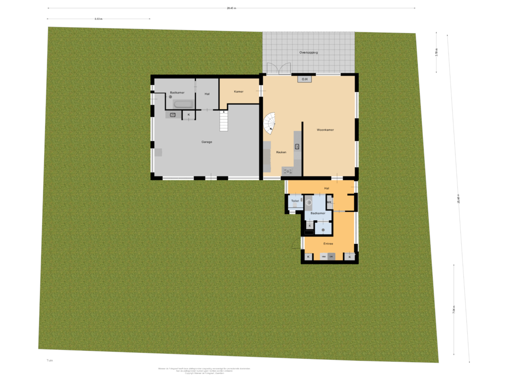 Bekijk plattegrond van Tuin van Nieuwveens Jaagpad 48