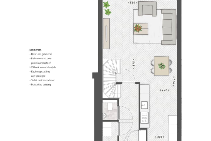 Foto 5 van Tussenwoning Type C (Bouwnr. 4)