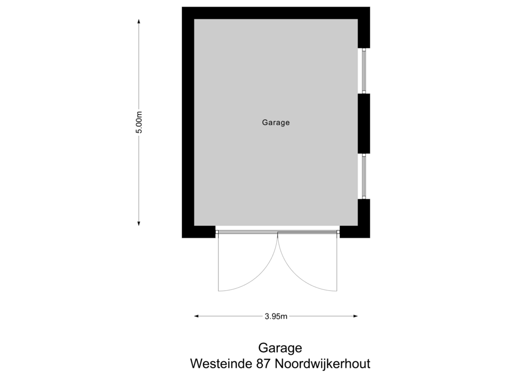 Bekijk plattegrond van Garage van Westeinde 87