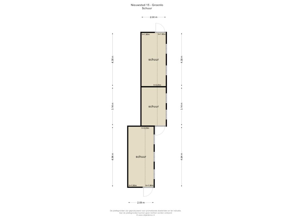 View floorplan of SCHUUR I of Nieuwstad 15