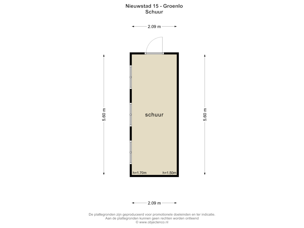 View floorplan of SCHUUR II of Nieuwstad 15