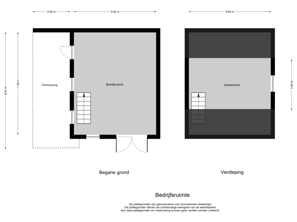 View floorplan of Bedrijfsruimte of Tielsestraat 120