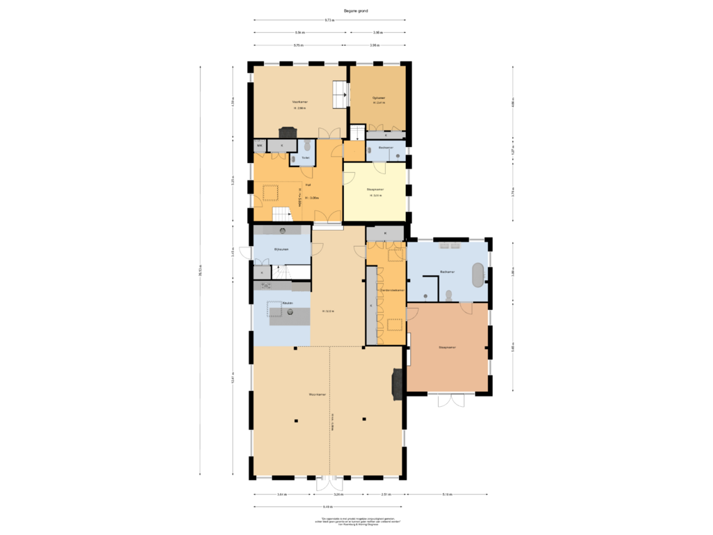 View floorplan of Begane grond of Wilnisse Zuwe 35