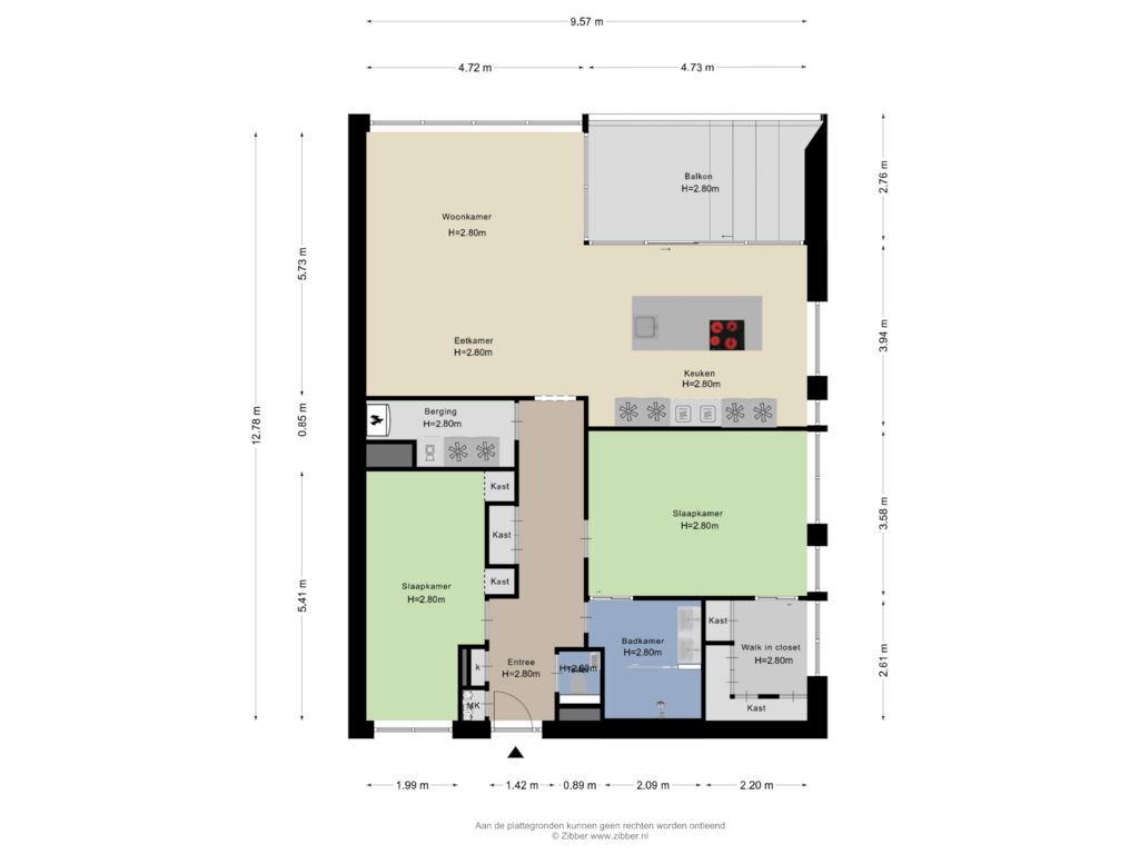 Bekijk plattegrond van Appartement van Wijnhaven 75-J