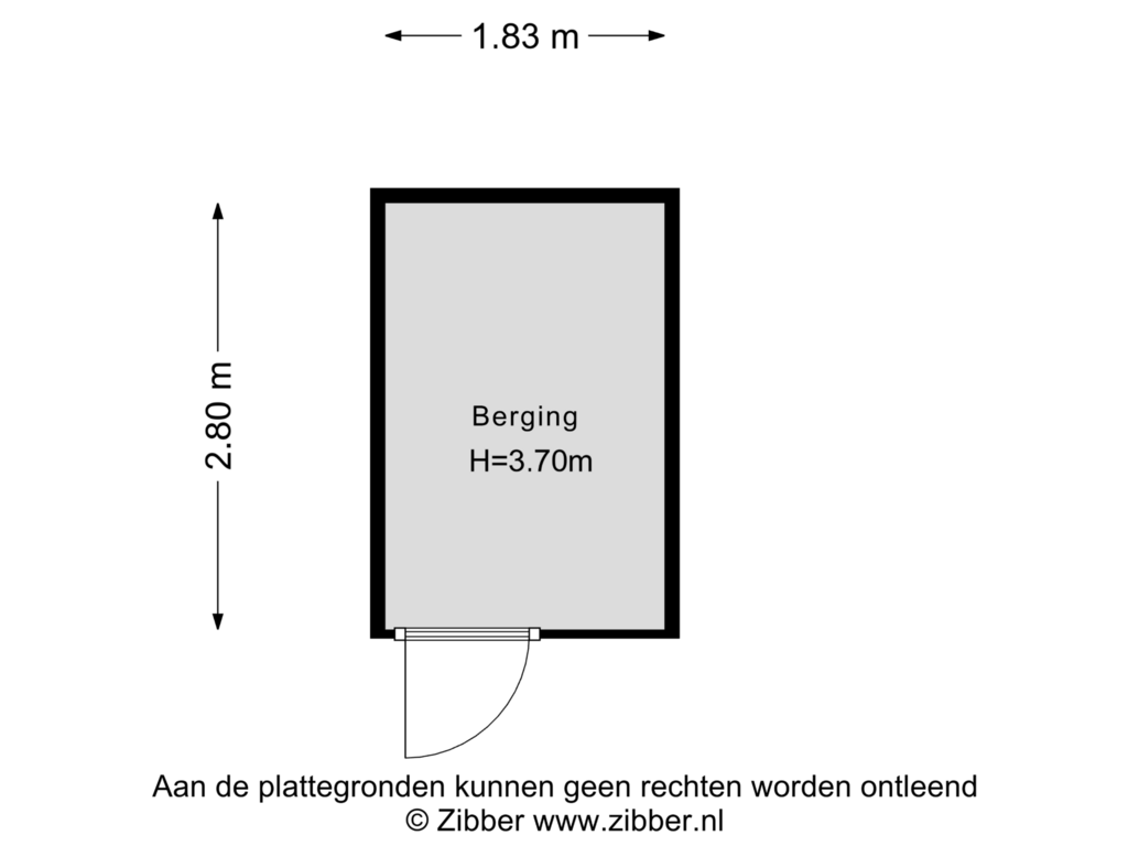 Bekijk plattegrond van Berging van Wijnhaven 75-J