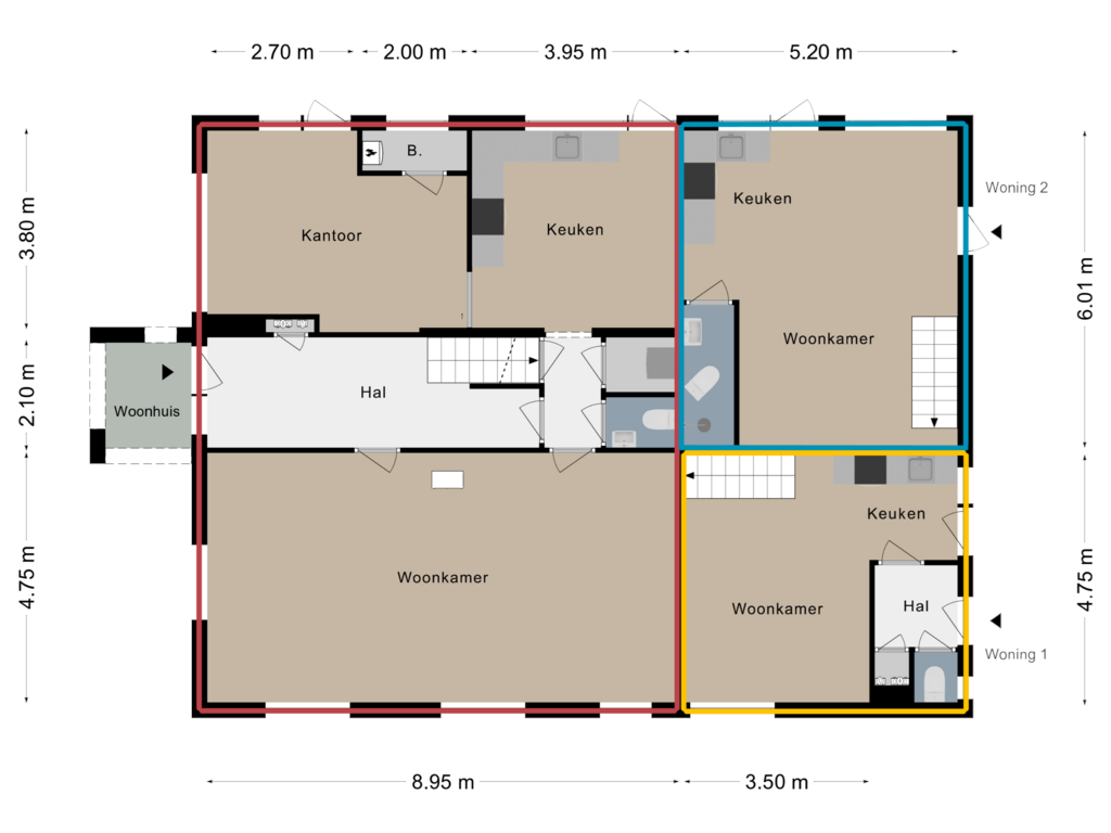 Bekijk plattegrond van Begane grond van Euverem 22