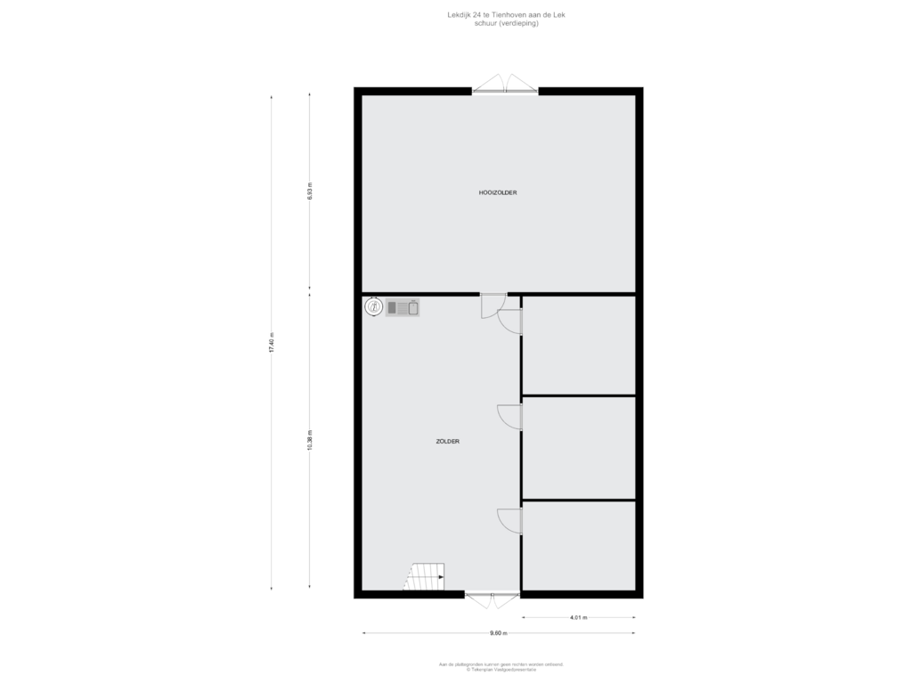 Bekijk plattegrond van Schuur van Lekdijk 24