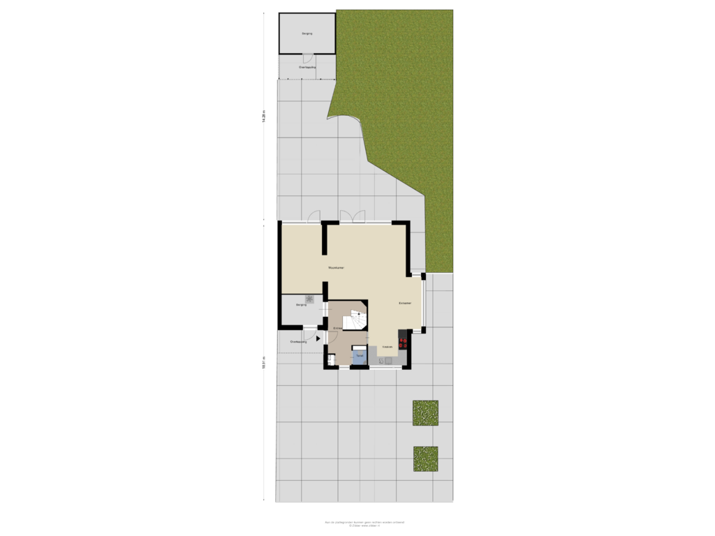 View floorplan of Begane grond Tuin of Zomervlinder 15