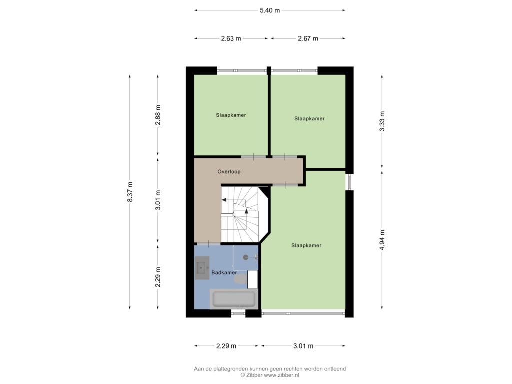 View floorplan of Eerste verdieping of Zomervlinder 15