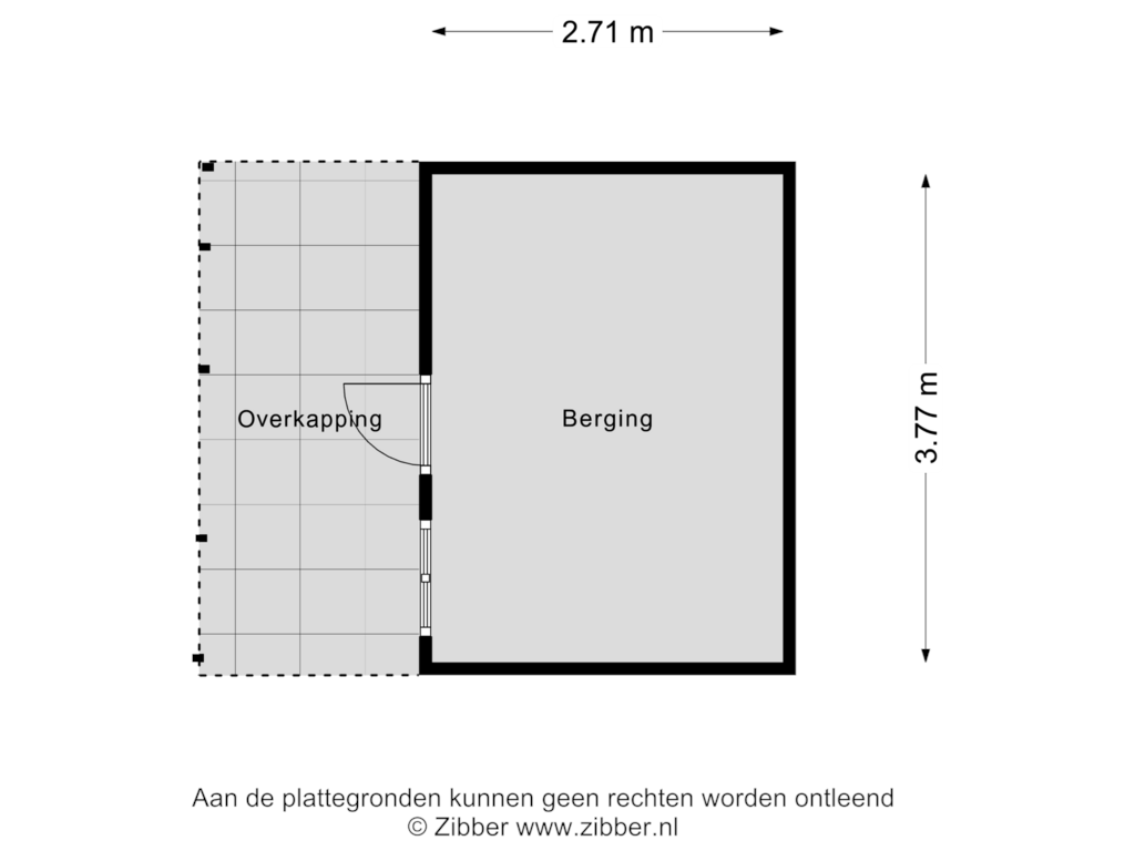 View floorplan of Berging of Zomervlinder 15