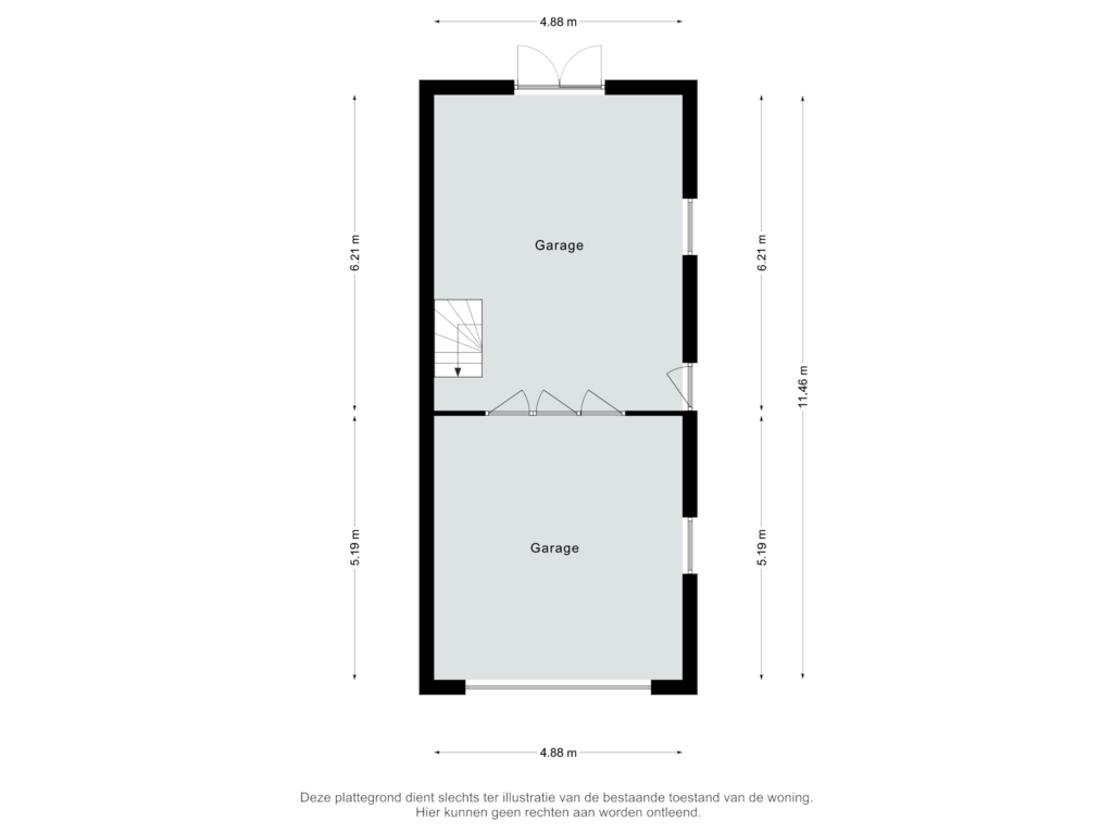 Bekijk plattegrond van Garage van Reijmerstokkerdorpsstraat 155