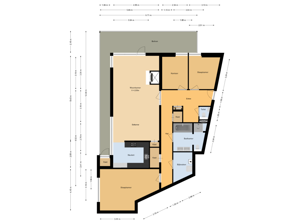 Bekijk plattegrond van Appartement van Museumplein 58