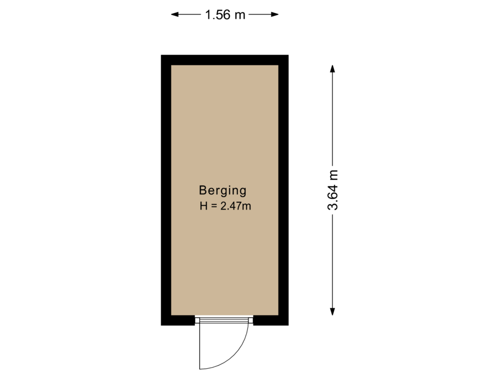 Bekijk plattegrond van Berging van Museumplein 58