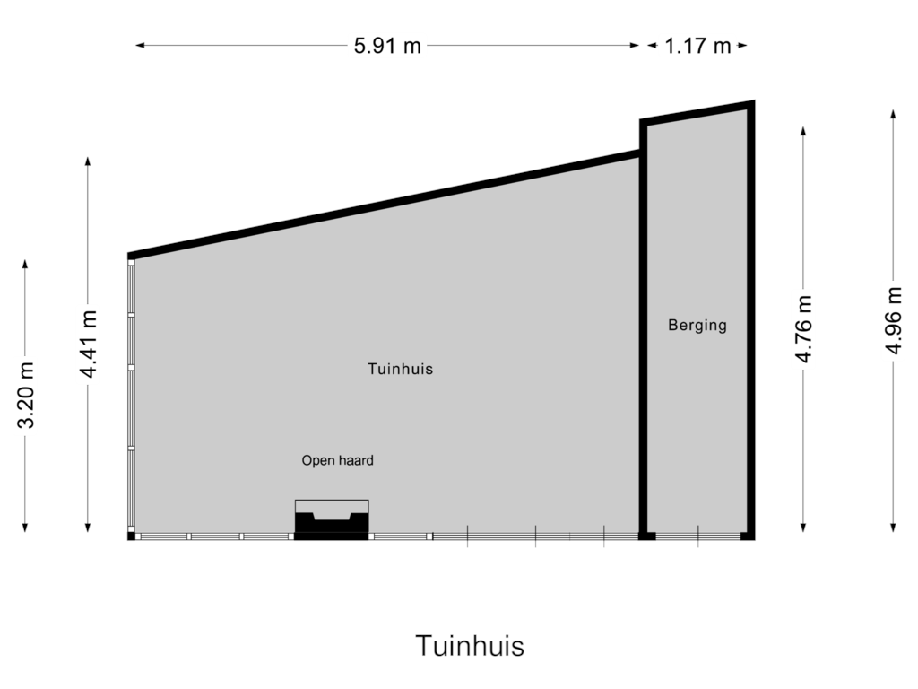 View floorplan of Tuinhuis of Kerkstraat 16