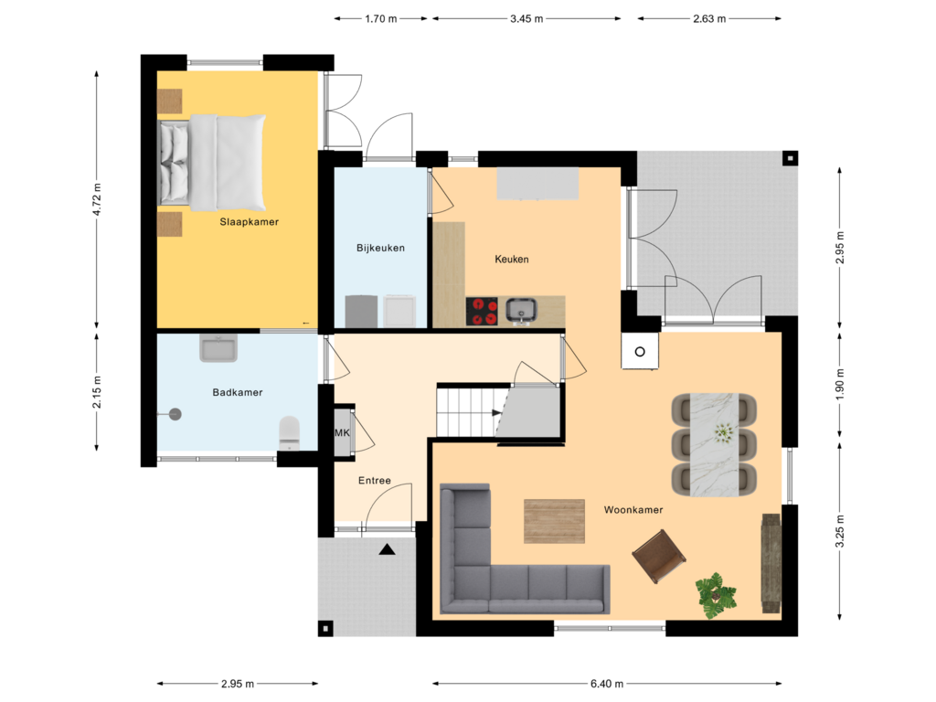 View floorplan of Begane Grond of Tjaskermolen 11