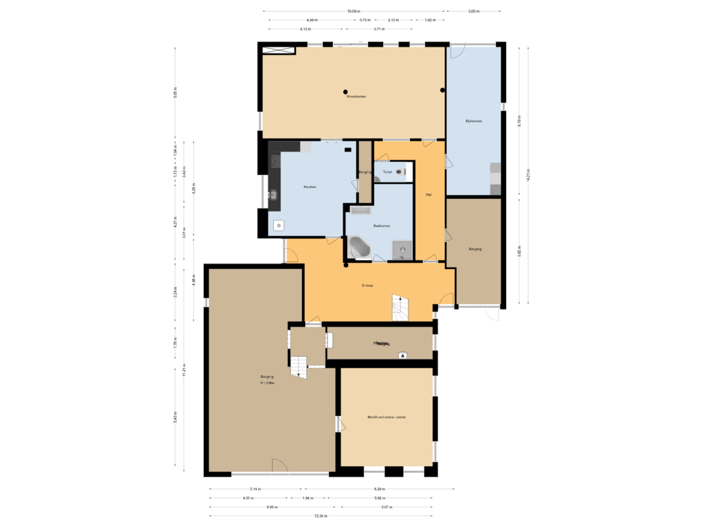 Bekijk plattegrond van Begane grond van Hoofdstraat 20