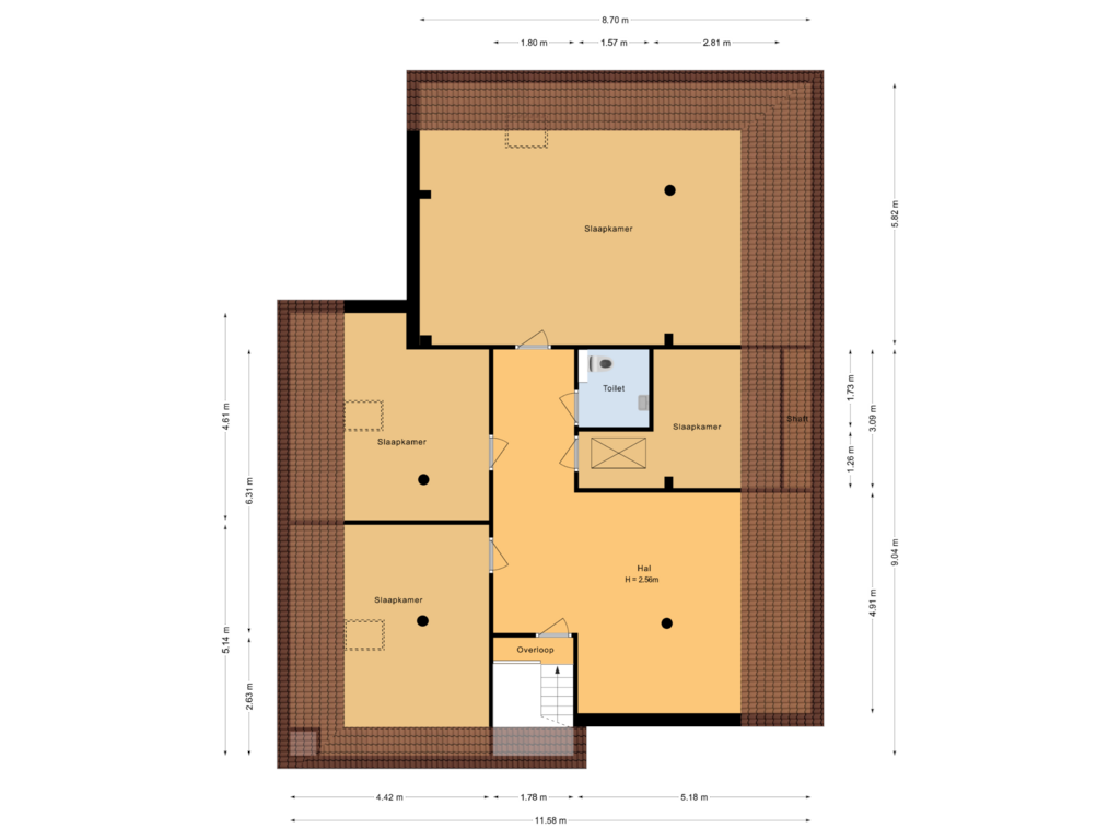 Bekijk plattegrond van Eerste verdieping van Hoofdstraat 20